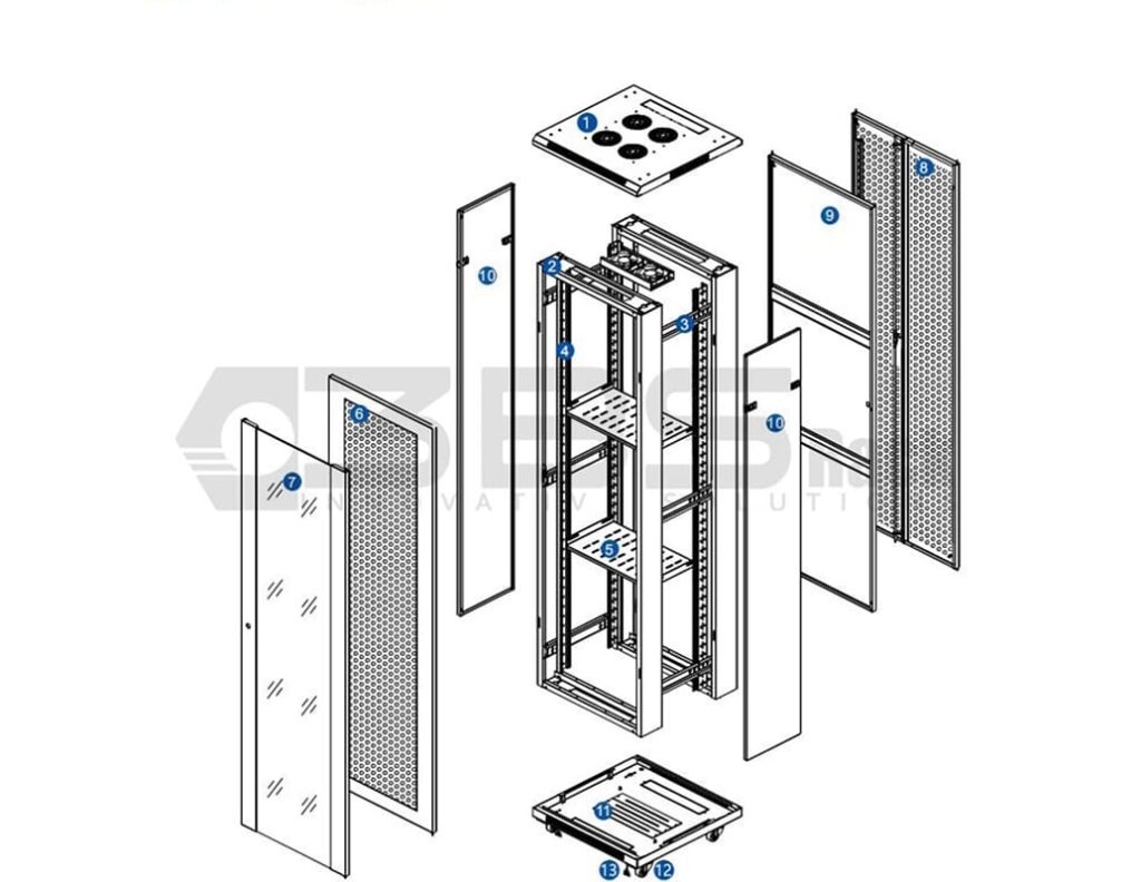 27u Server Rack Dimensions 27U Server Rack Cabinet 600×1000, with Vented Door (Not Installed ...