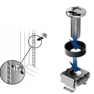 M6 Cage Nuts, Bolts and Washers Kit – For Rack Mount Equipment installation on Network cabinets