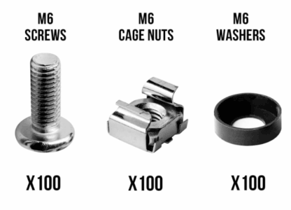 M6 Cage Nuts, Bolts and Washers Kit – For Rack Mount Equipment installation on Network cabinets - Image 3