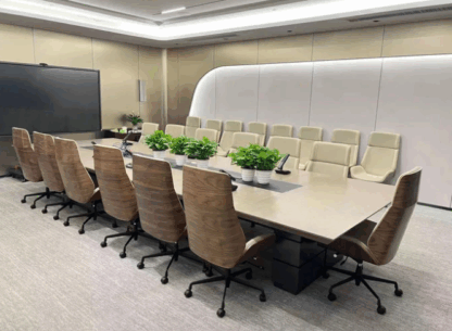 Alto Wood Veneered Leather Executive Office Chair - Image 5