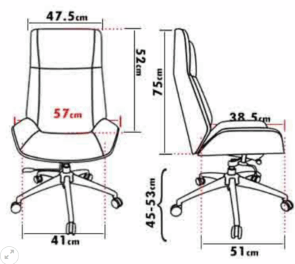 Alto Wood Veneered Leather Executive Office Chair - Image 6