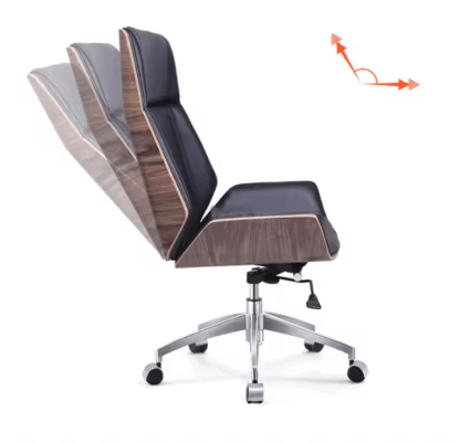 Alto Wood Veneered Leather Executive Office Chair - Image 7