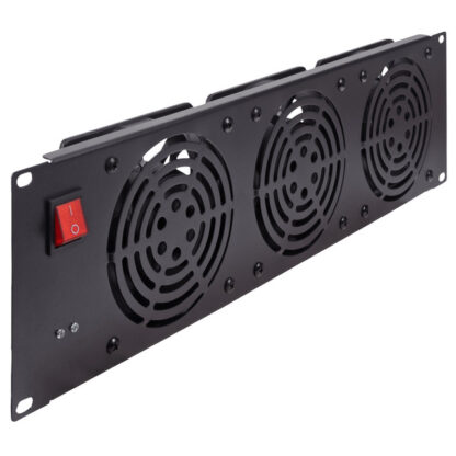 3U Rack Mount Network Cabinet Cooling System (3) 220-240 V (120mm) Fans