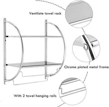 3Bsteel Silver Wall mount Towel Rack SS-201 - Image 2