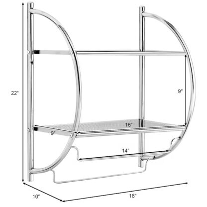 3Bsteel Silver Wall mount Towel Rack SS-201 - Image 4