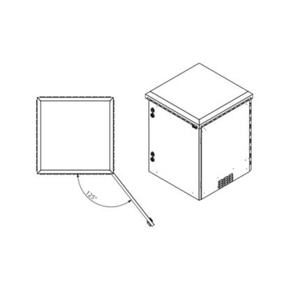 3Bsteel-12U Outdoor Wall Mount cabinet - Image 3