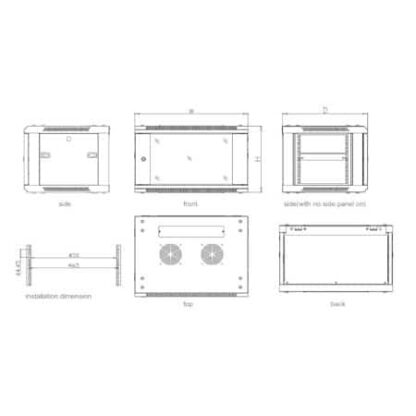 ProRack 15U 600*600 Wall Mount Cabinet (Not Installed) - Image 2