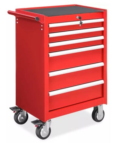 Tool Cabinet - 6 Drawer, Red