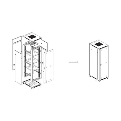 ProRack 42U Server Rack-Standing Cabinet 600*1000 with Vented Door (Not Installed) - Image 4