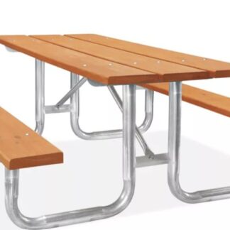 Wood Steel Frame Picnic Tables