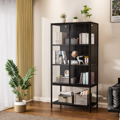 4 Tier 2 Door Display Cabinet - Image 3