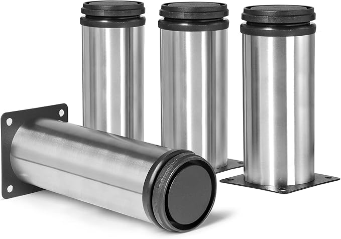 6 Inch Metal Furniture Legs, Adjustable Legs,Pack of 4