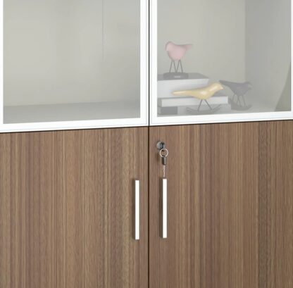 Bookcase, Display Unit - Hazelnut & Beige. - Image 3