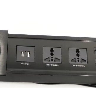 Sliding Desktop Socket with USB-C Wireless Charger