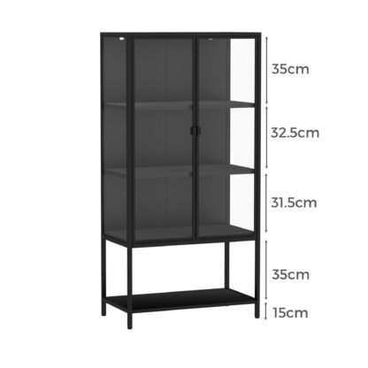 4 Tier 2 Door Display Cabinet - Image 5