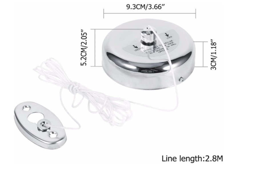 Retractable Clothesline with 8-Foot Adjustable Nylon Line, Stainless Steel Finish - Image 3