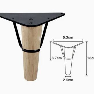 Sofa Wood Legs with Metal Frame, PACK 4