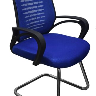 Modern office waiting chair with lumbar support, comfortable mesh design