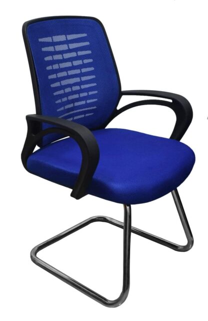 Modern office waiting chair with lumbar support, comfortable mesh design