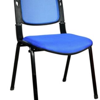 Fixed Mesh Back Chair Metal Black