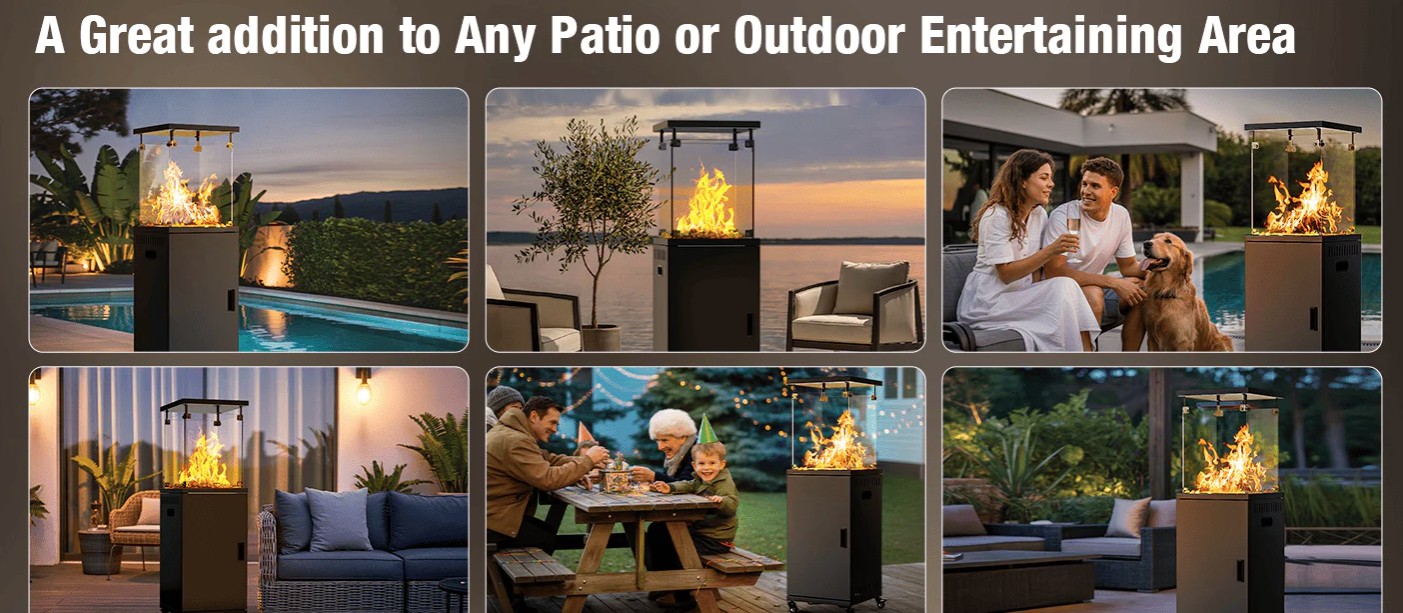 Outdoor Patio Gas Heater Black - Image 5