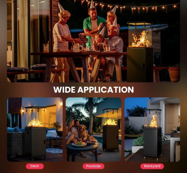 Outdoor Patio Gas Heater Black - Image 6