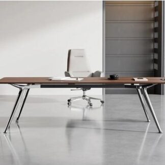 3BS-Aluminum-Desk frame, chrome finish, 4 legs