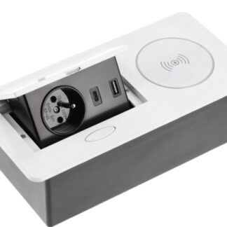 Desktop socket with wireless charger