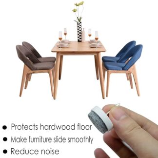 3bsteel-Furniture Felt Pad Round Heavy-Duty Nail-on Slider Glide Pad Floor Protector for Preventing Scratches on Wood, Tile & Laminate Floors,Chair...