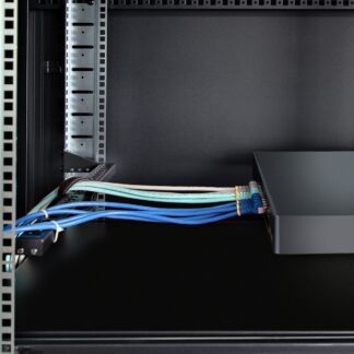 3bsteel-1U Rack Mountable Cable Lacing Bar w/Adjustable Depth, Cable Support Guide For Organized 19" Racks/Cabinets, Horizontal Cable Guide For Patch Panels/Switches/PDUs