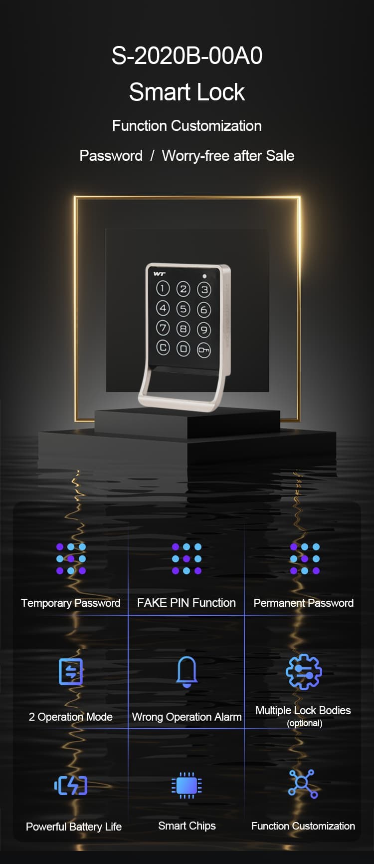 Smart lock -Electronic lock S-2020B-00A0 - Image 2
