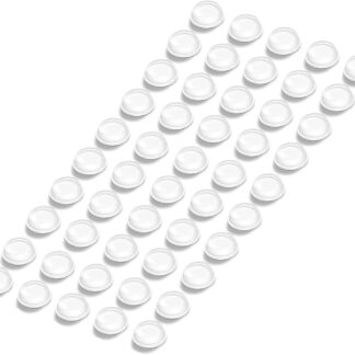 50 Pcs Transparent Silicone Rubber Cushion Pads, Round Self-Adhesive Furniture Coaster Feet, Cupboard Door Stoppers, Noise Reducer for Wall and Wooden Floor-3bsteel